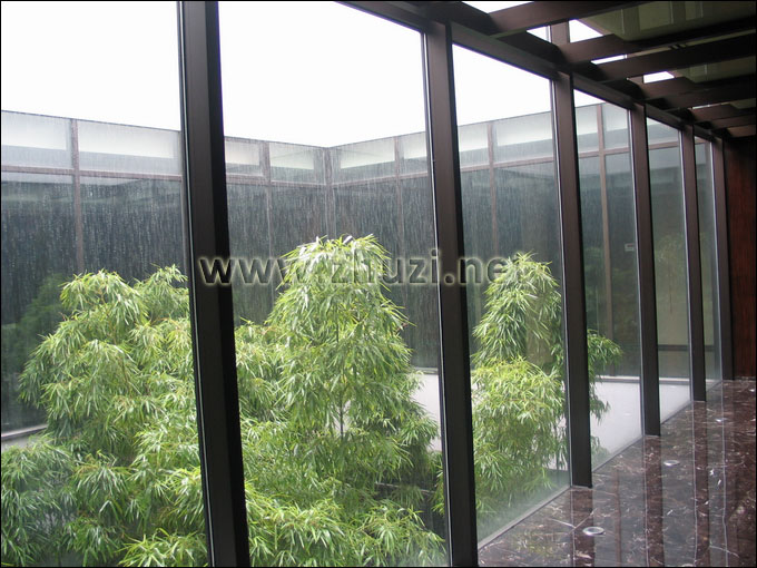 竹子应用于大厦天井绿化